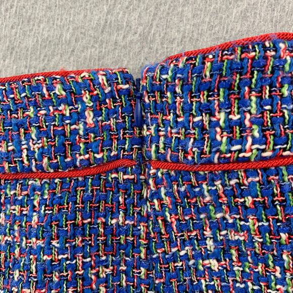 J Crew Patricia Fluted Skirt In Autumn Tweed Size 12 Multicolor Lined - Picture 12 of 14